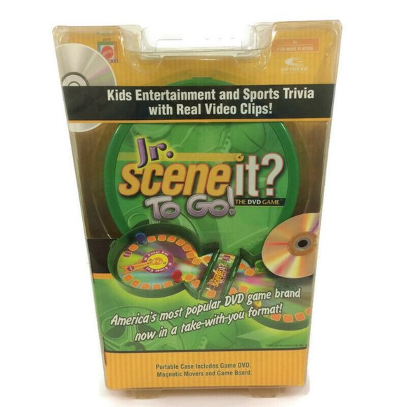 Jr. Scene It? To Go! Kids DVD Game, Portable Case, Magnetic Movers & Board - Picture 1 of 11